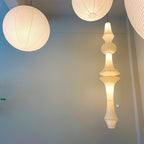 Washi Paper E Pendant Light, Tall Mulberry Shade, E26/E27, Hardwired