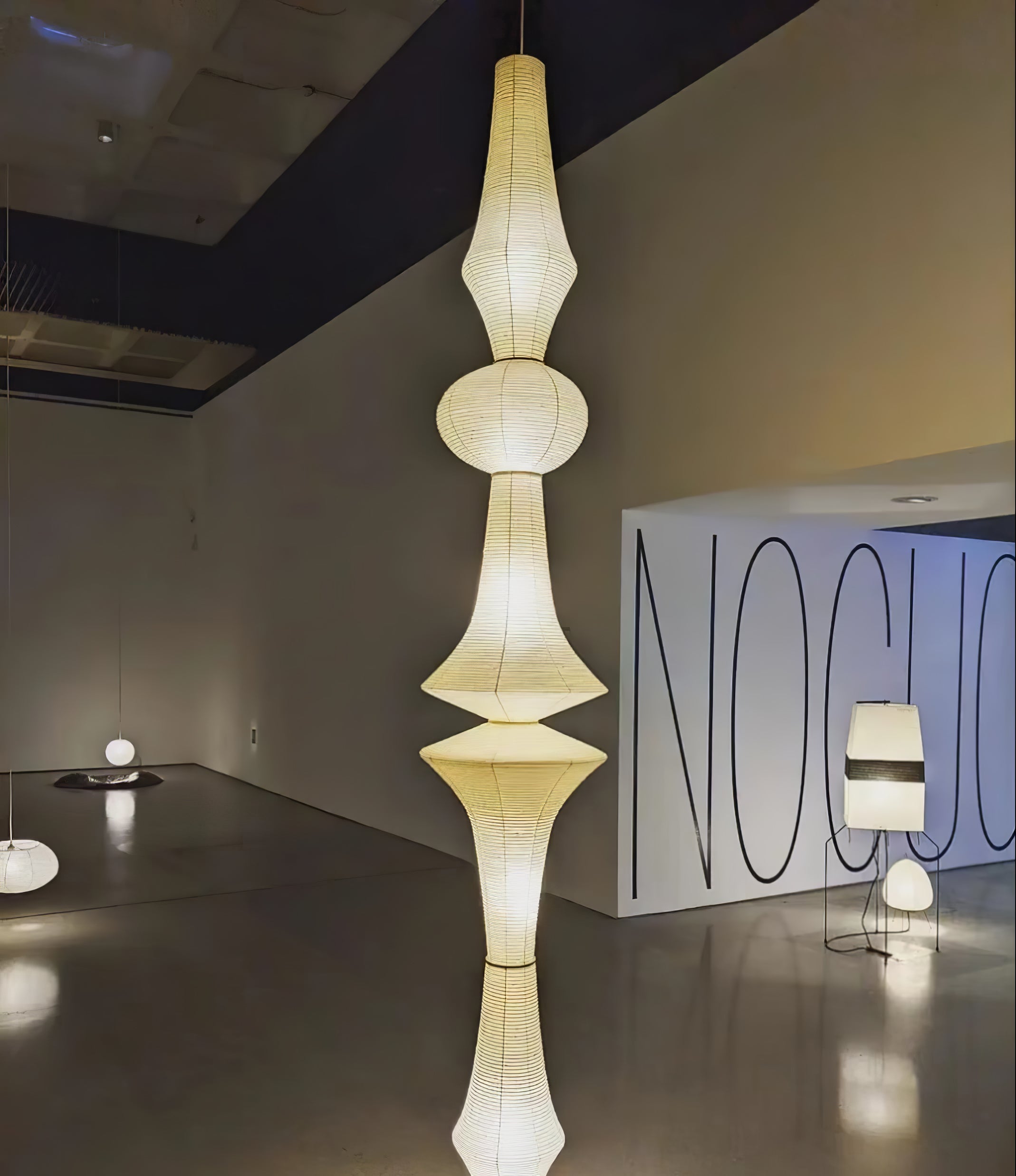 Washi Paper E Pendant Light, Tall Mulberry Shade, E26/E27, Hardwired