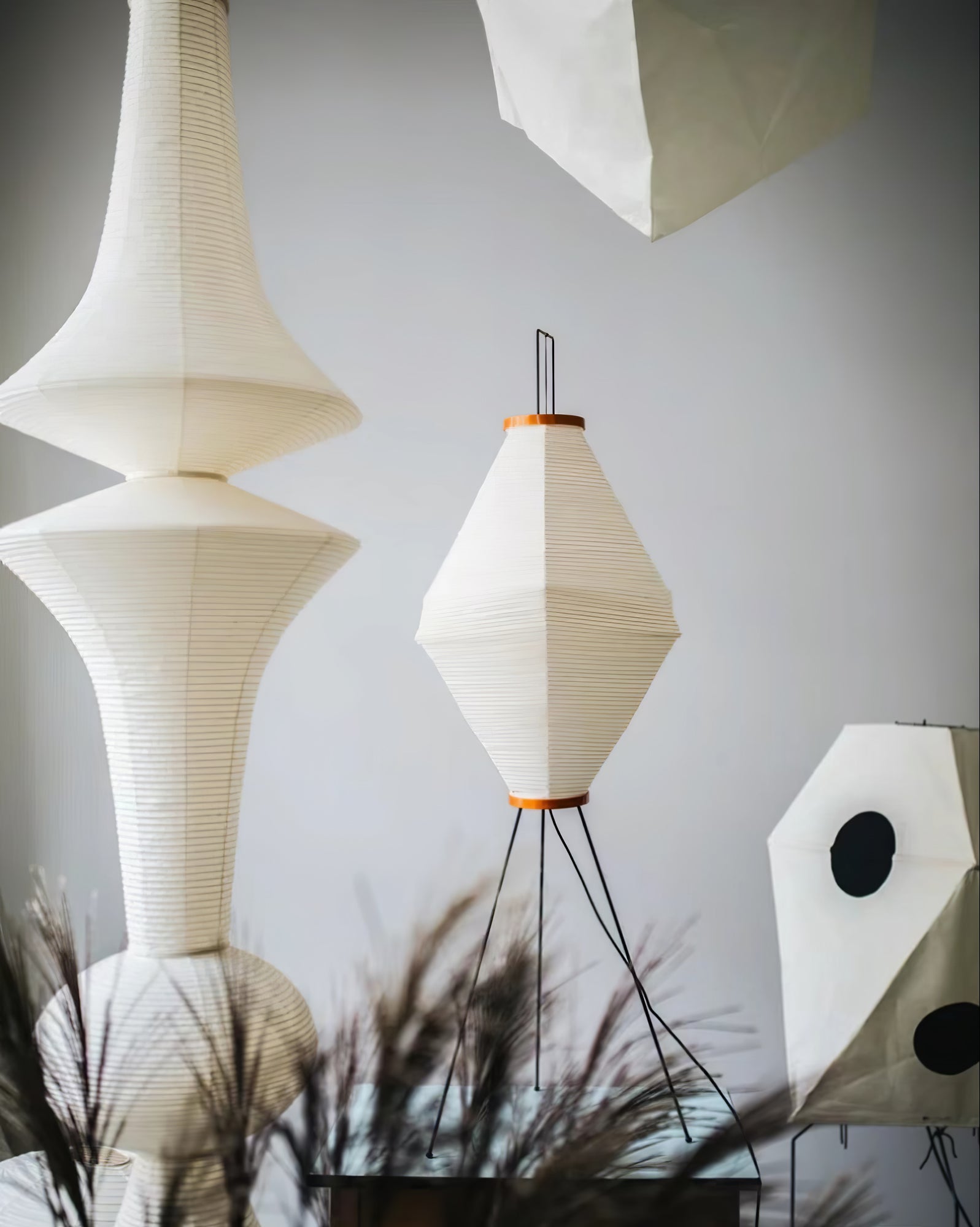 Washi Paper E Pendant Light, Tall Mulberry Shade, E26/E27, Hardwired
