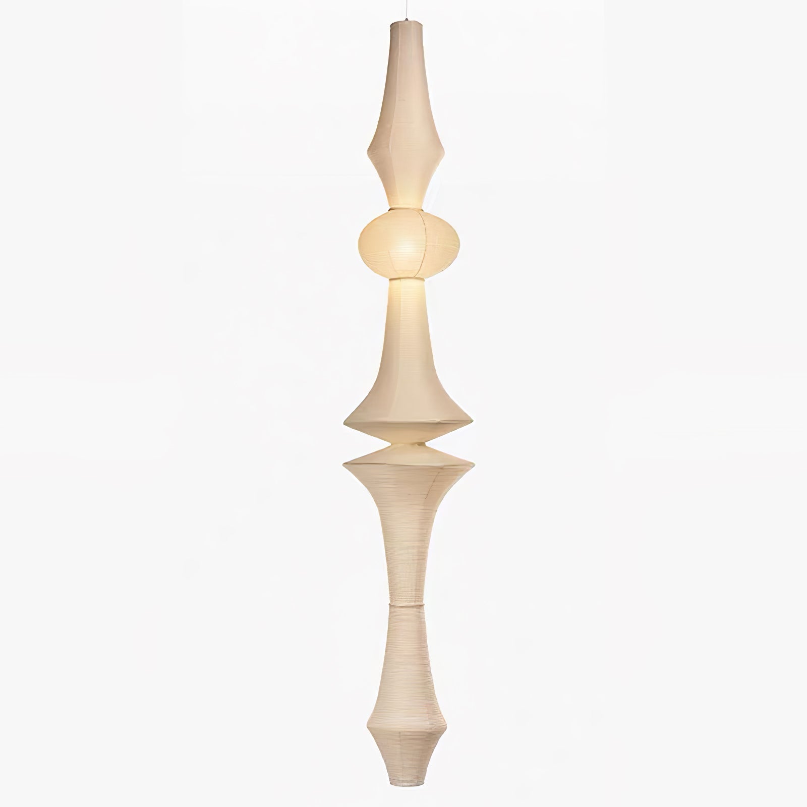 Washi Paper E Pendant Light, Tall Mulberry Shade, E26/E27, Hardwired