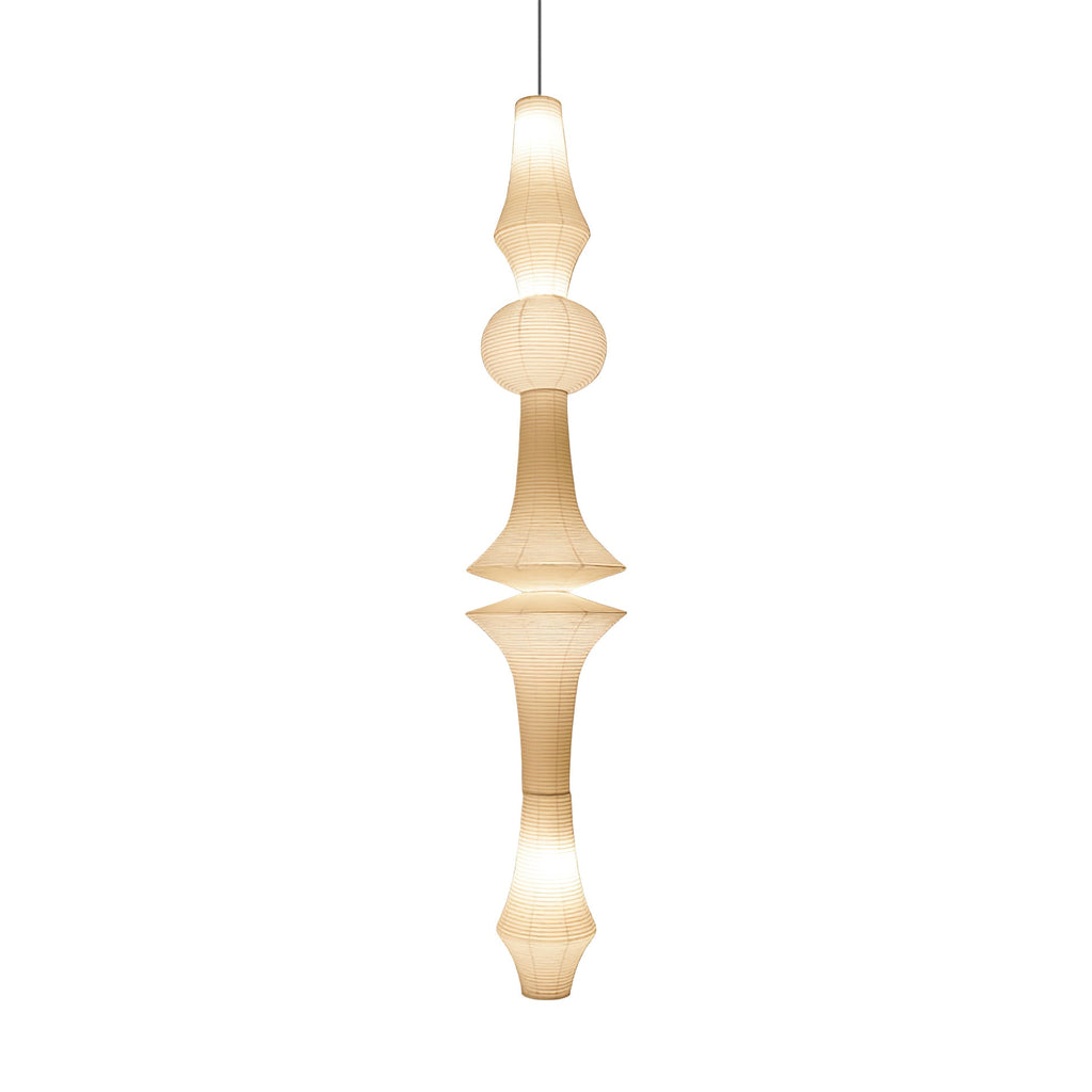 Washi Paper E Pendant Light, Tall Mulberry Shade, E26/E27, Hardwired