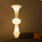 Washi Paper E Pendant Light, Tall Mulberry Shade, E26/E27, Hardwired
