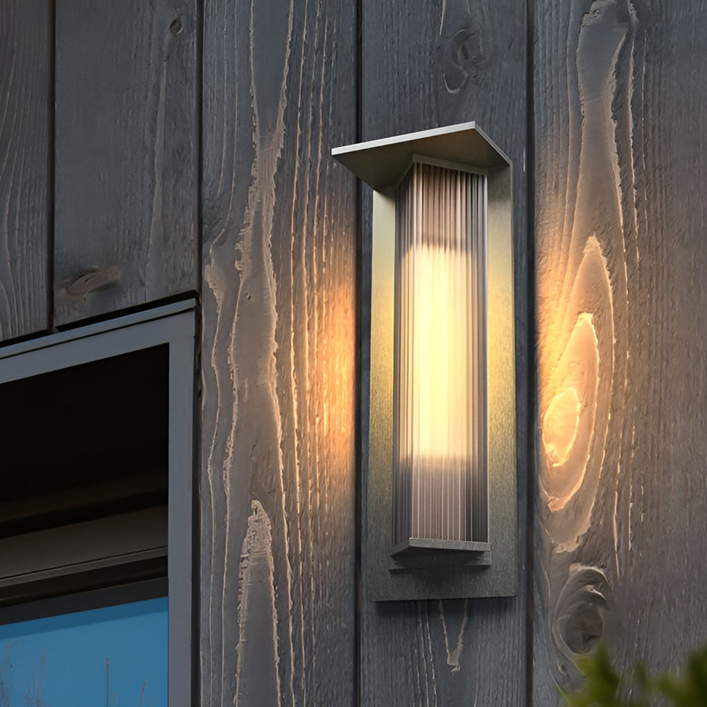 Vintage sort aluminiums LED-væglampe til udendørs brug, med solcellemulighed