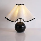 Wavecrest table lamp shade detail showing the wave drape