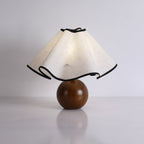 Wavecrest table lamp shade and base shown together in detail