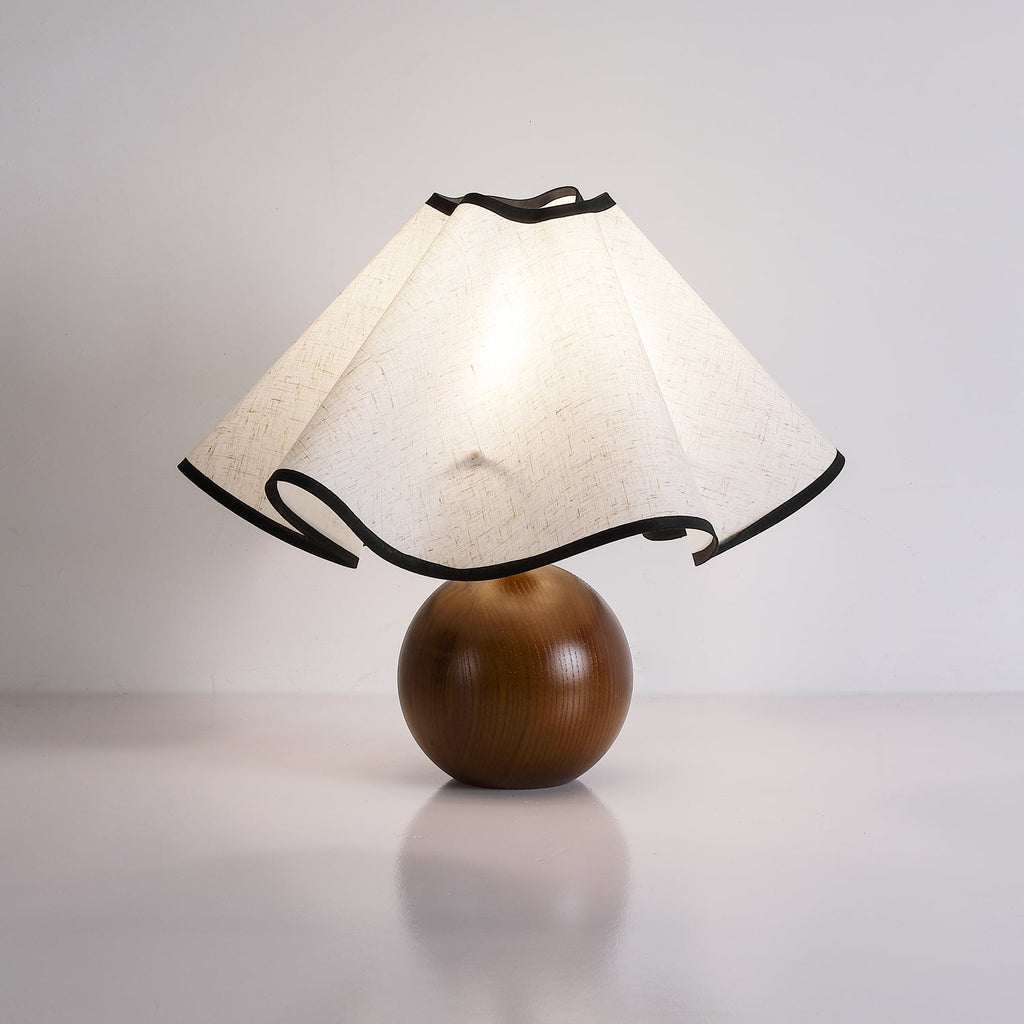 Wavecrest table lamp viewed from above showing the shade form