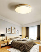 Flush mount ceiling light with even white glow overhead