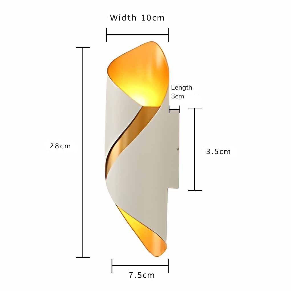 Glass Wall Sconce With LED Light, Indoor Outdoor Modern Fixture
