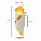Glass Wall Sconce With LED Light, Indoor Outdoor Modern Fixture