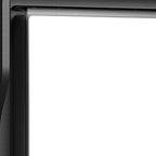 Arandela Exterior Quadrada em Alumínio Preto, LED Branco Quente 12W