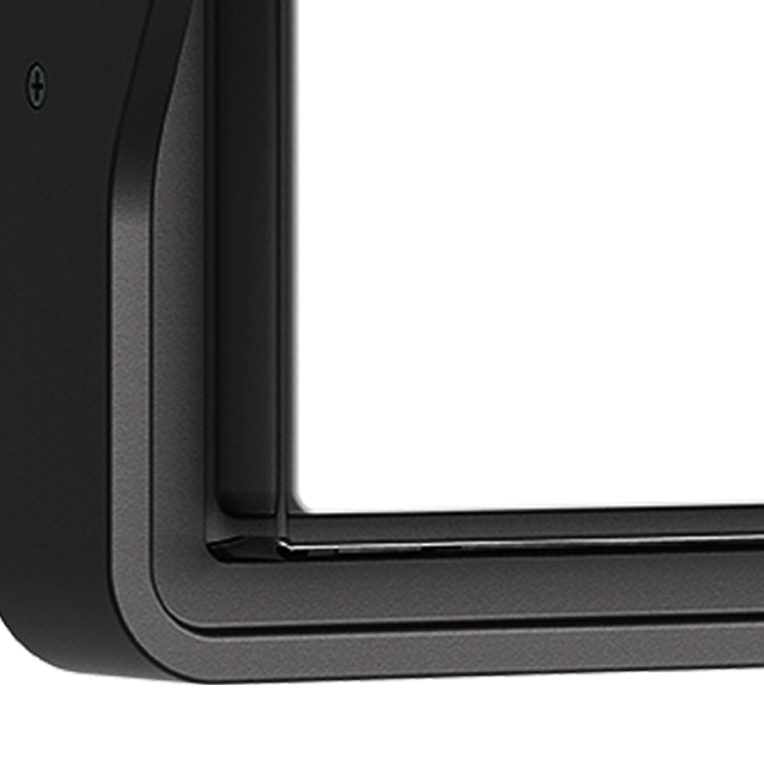 Arandela Exterior Quadrada em Alumínio Preto, LED Branco Quente 12W