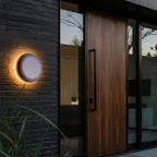 Luz de Parede Exterior em Alumínio Estrela, Arandela Geométrica Redonda ou Quadrada