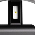 Magda Adjustable LED Outdoor Wall Light, Black Aluminum, Dual-Head