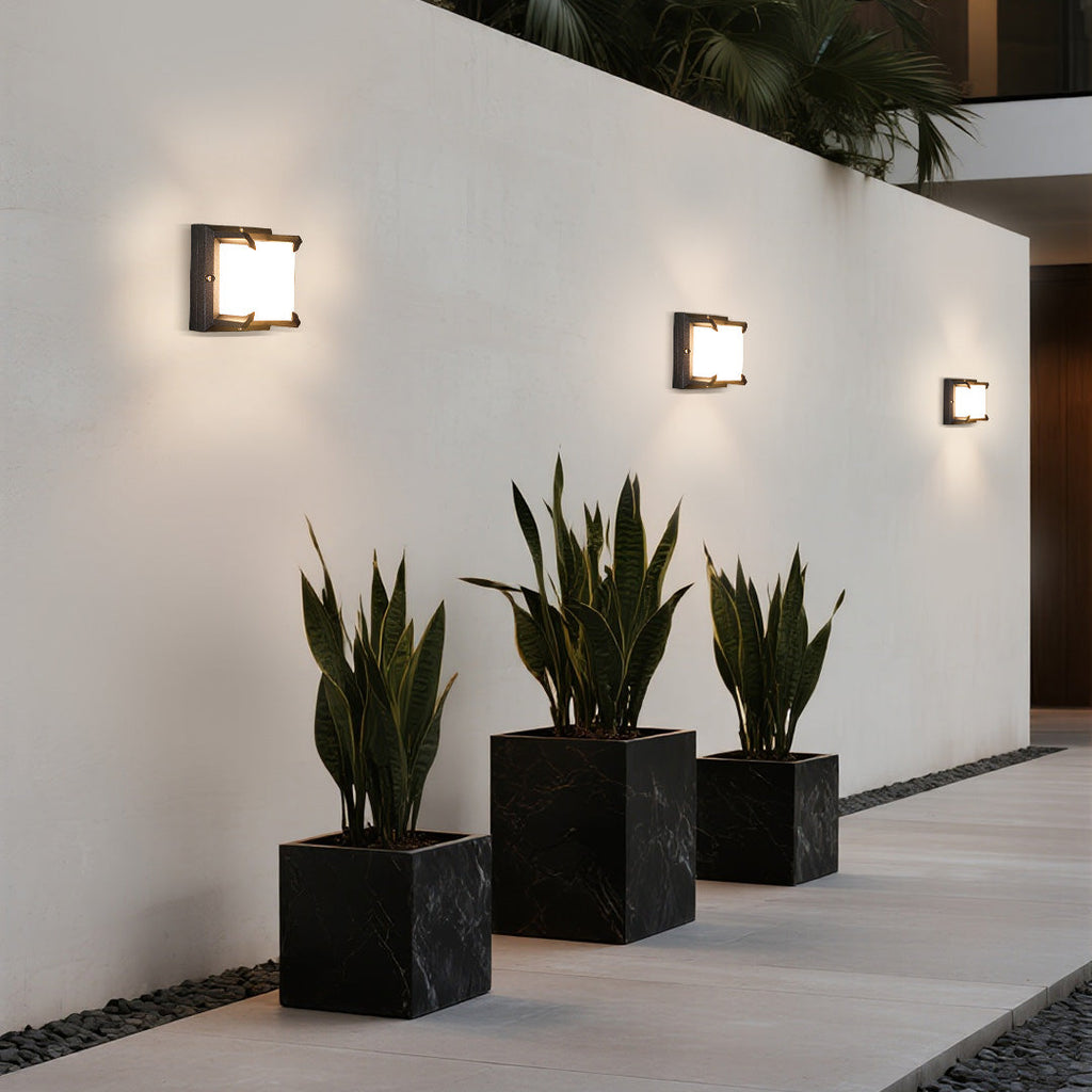 Faith vegglampe for utendørsbruk, moderne støpt aluminium med OSRAM LED