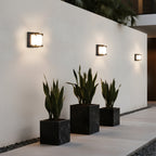 Faith vegglampe for utendørsbruk, moderne støpt aluminium med OSRAM LED