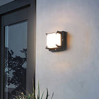 Faith vegglampe for utendørsbruk, moderne støpt aluminium med OSRAM LED