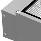 Applique murale extérieure en aluminium moulé sous pression, finition gris sable, lumière LED chaude  