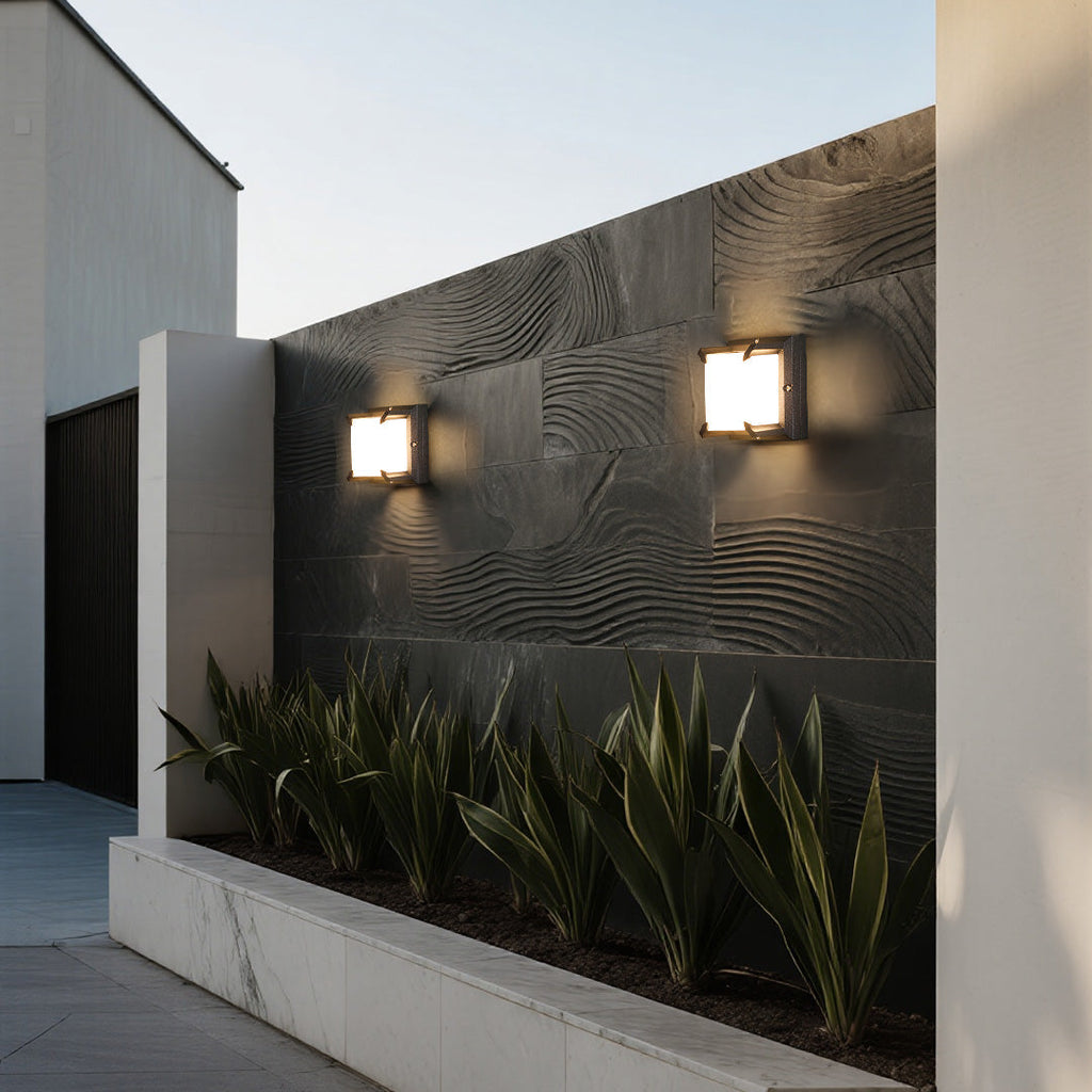 Faith vegglampe for utendørsbruk, moderne støpt aluminium med OSRAM LED
