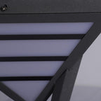 Lampe de poteau géométrique moderne Mary en aluminium, noir mat
