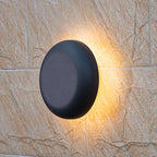 Luz de Parede Exterior em Alumínio Estrela, Arandela Geométrica Redonda ou Quadrada