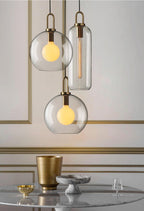 Pendant Light, Copper-Plated Glass Shade, E26/E27, Hardwired