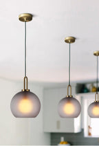 Pendant Light, Copper-Plated Glass Shade, E26/E27, Hardwired