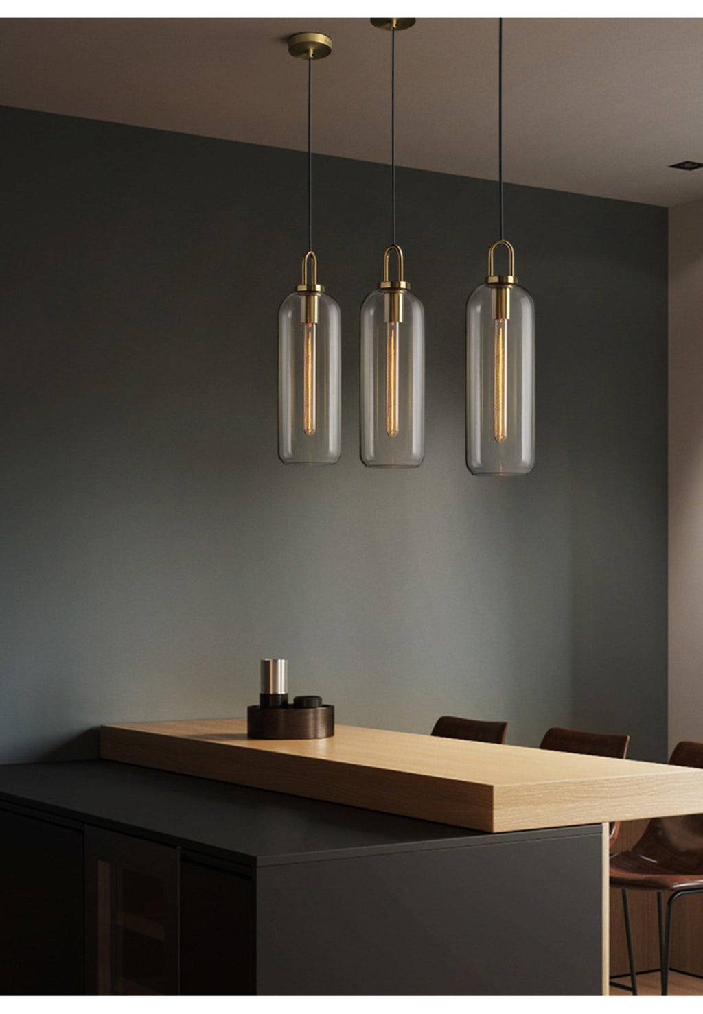Pendant Light, Copper-Plated Glass Shade, E26/E27, Hardwired