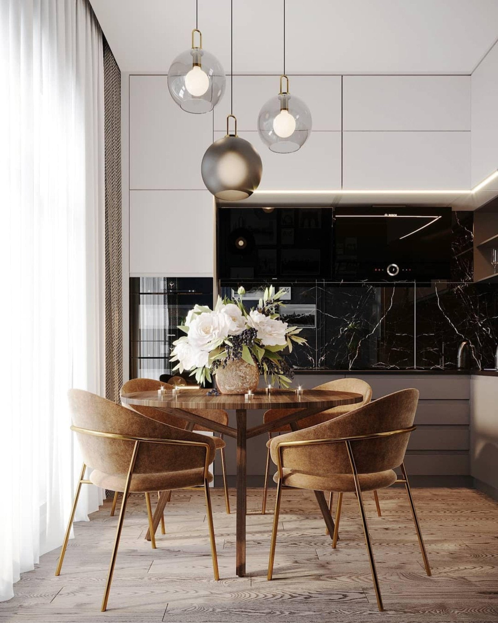 Pendant Light, Copper-Plated Glass Shade, E26/E27, Hardwired
