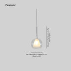 Glass Globe Pendant Light With G9 Base, Amber, Smoke Gray or Clear, 3 Sizes