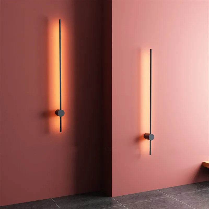 Eonix Drejelig Lineær Væglampe, Minimalistisk Sort Metal LED