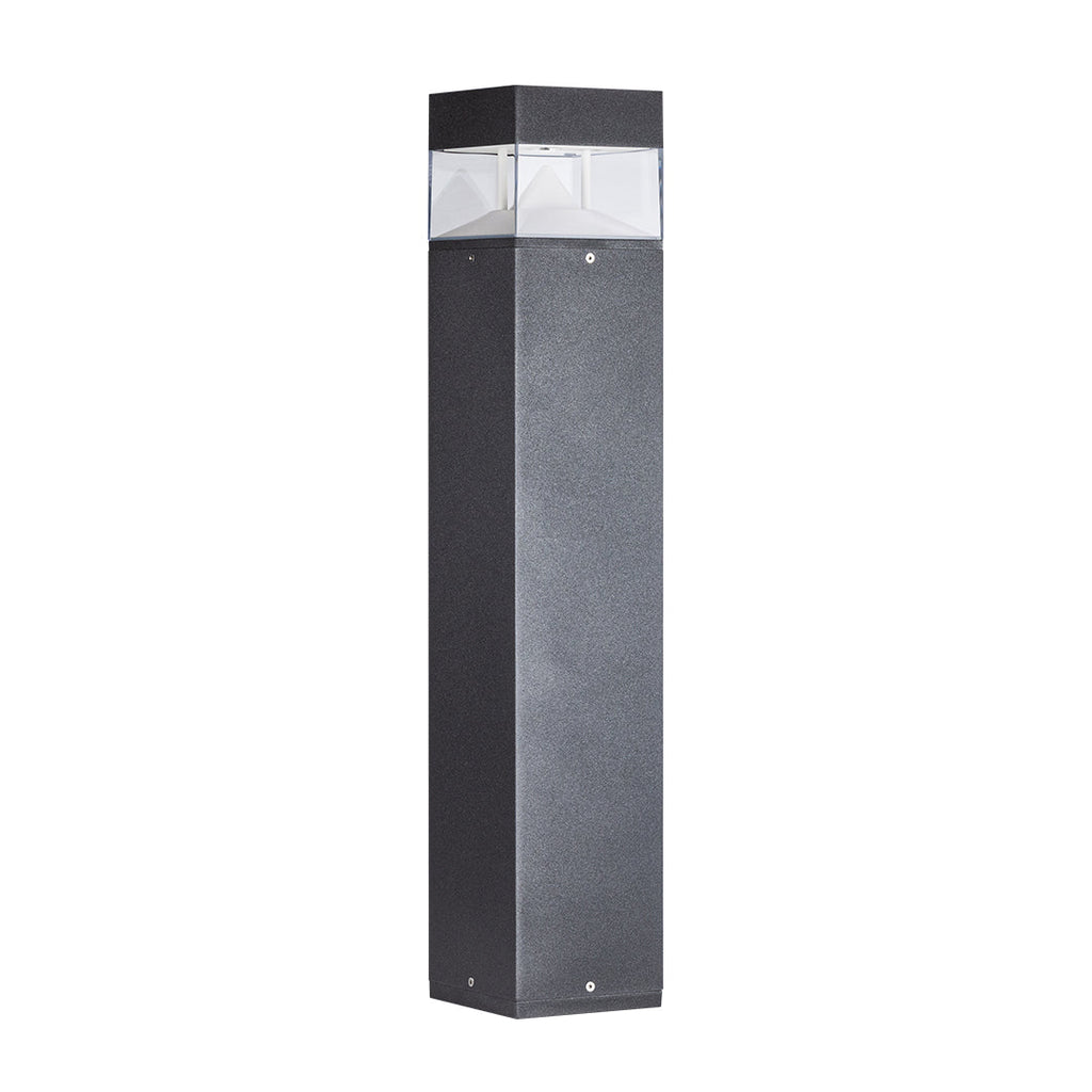 Aluminum Garden Pole Light, 80cm Nordic Bollard Lamp With Warm LED