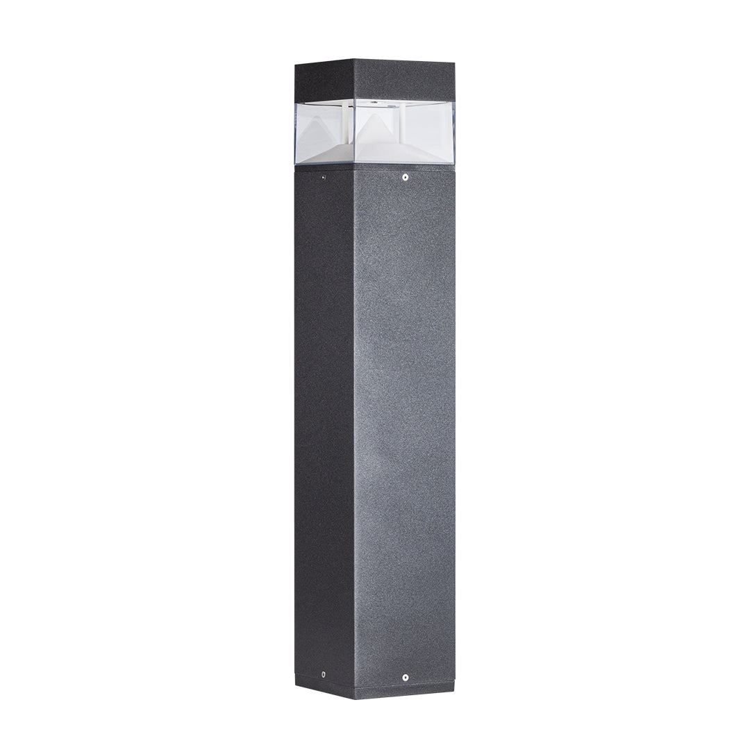 Aluminum Garden Pole Light, 80cm Nordic Bollard Lamp With Warm LED