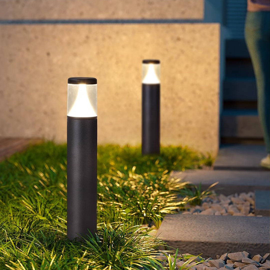 Lunan Aluminum Garden Stake Light, Scandinavian LED Bollard Design