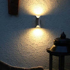 Curved Metal Outdoor Wall-Mounted LED Light Fixture