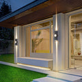 Udendørs væglampe med flere hoveder og justerbart krydsdesign, mat sort