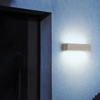 Applique murale extérieure en ciment avec lumière LED chaude, style Arisha