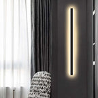 Linear Acrylic Wall Lamp for Outdoor Use, Matte Black and White