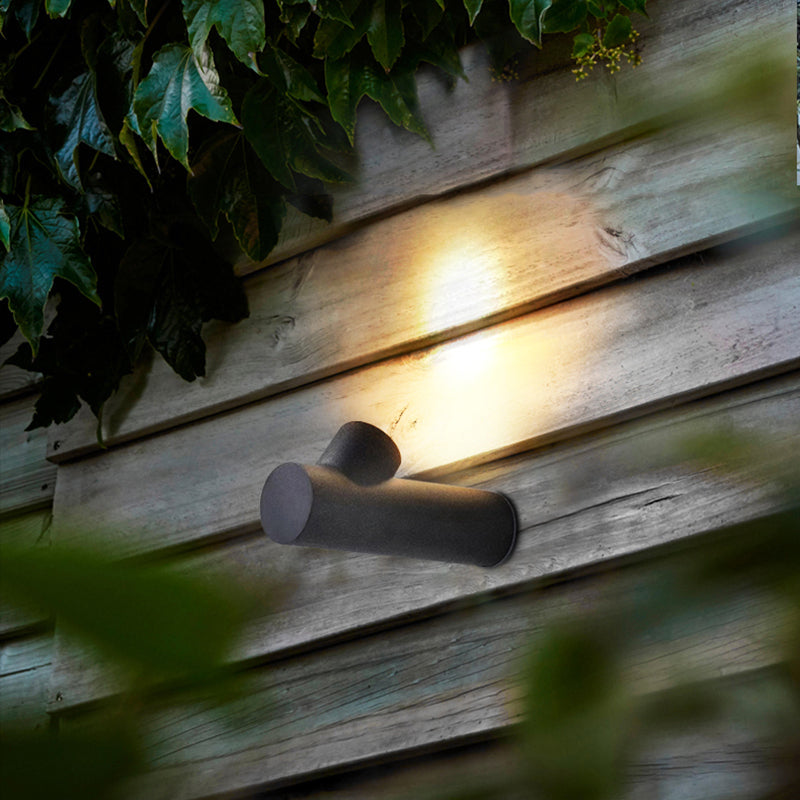 Arandela de Parede Metálica Cilíndrica Ray, Luz LED para Interior e Exterior