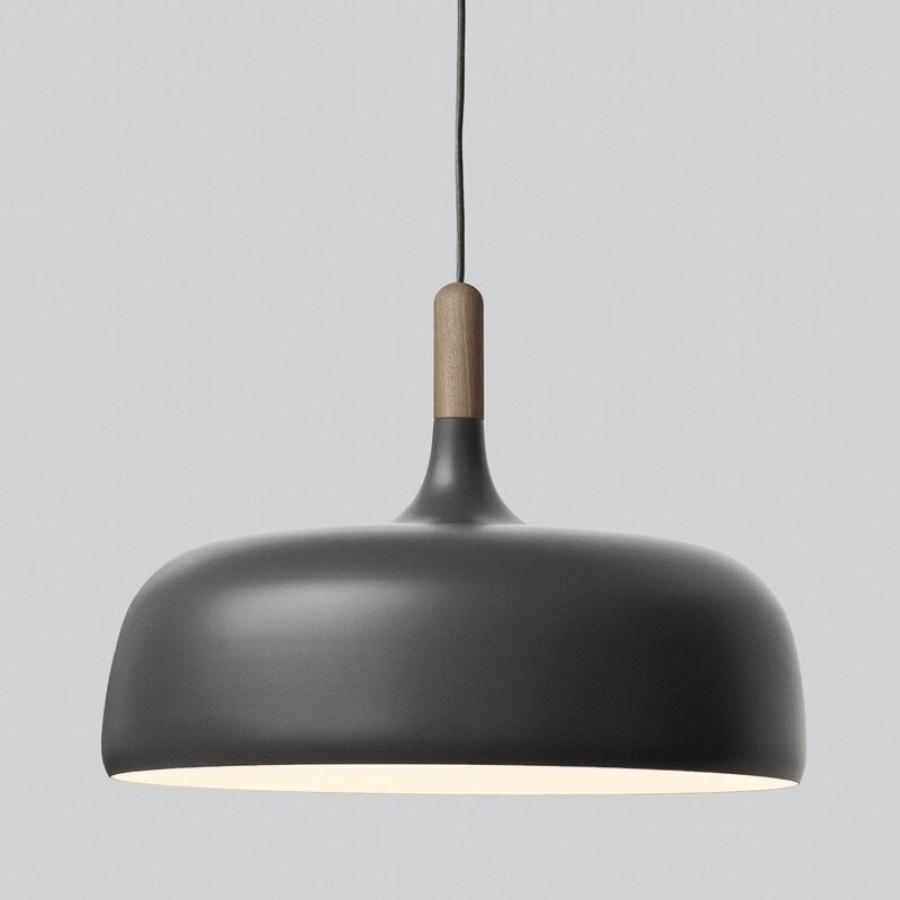 Acorn Pendant Light, Zinc Alloy Shade, Solid Oak Base, E27