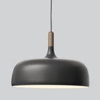 Acorn Pendant Light, Zinc Alloy Shade, Solid Oak Base, E27