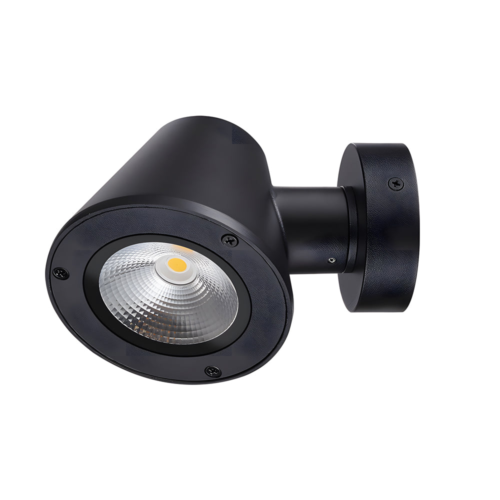 Wyman aluminium LED utendørs veggspotlight, langtrekkende stråle