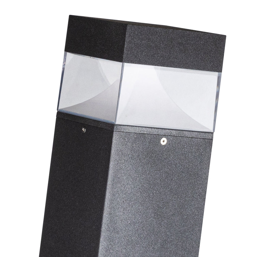 80cm Black Aluminum Lawn Bollard Light, OSRAM LED Nordic Design