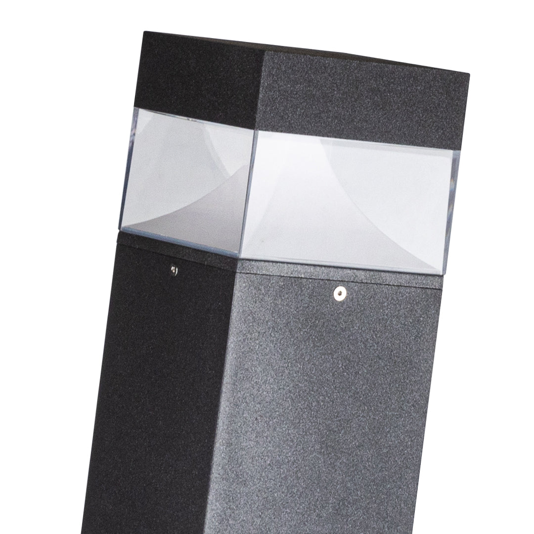 80cm Black Aluminum Lawn Bollard Light, OSRAM LED Nordic Design