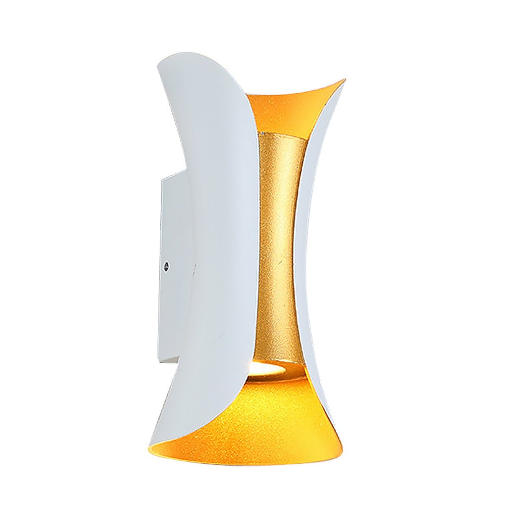 Applique murale extérieure Sunshine en aluminium et verre, lumière LED haut-bas