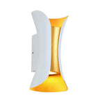Applique murale extérieure Sunshine en aluminium et verre, lumière LED haut-bas