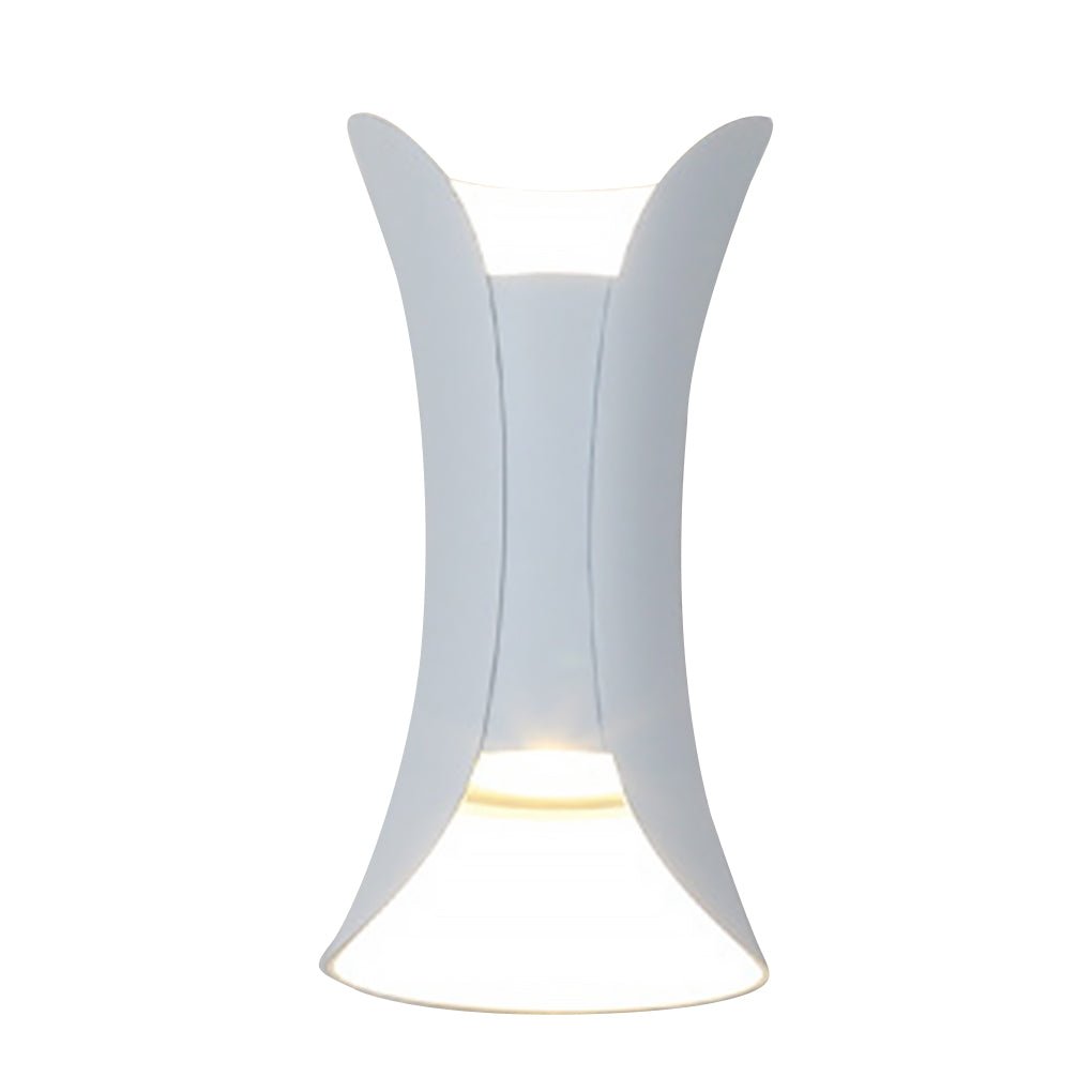 Applique murale extérieure Sunshine en aluminium et verre, lumière LED haut-bas