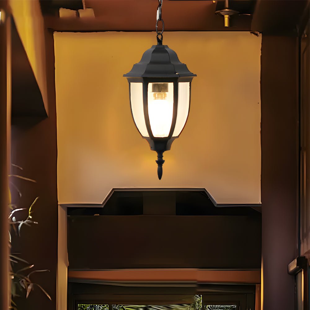 Saantha Antique European Outdoor Chandelier, Cast Aluminum & Glass