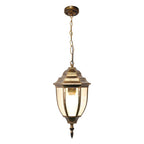 Saantha Antique European Outdoor Chandelier, Cast Aluminum & Glass