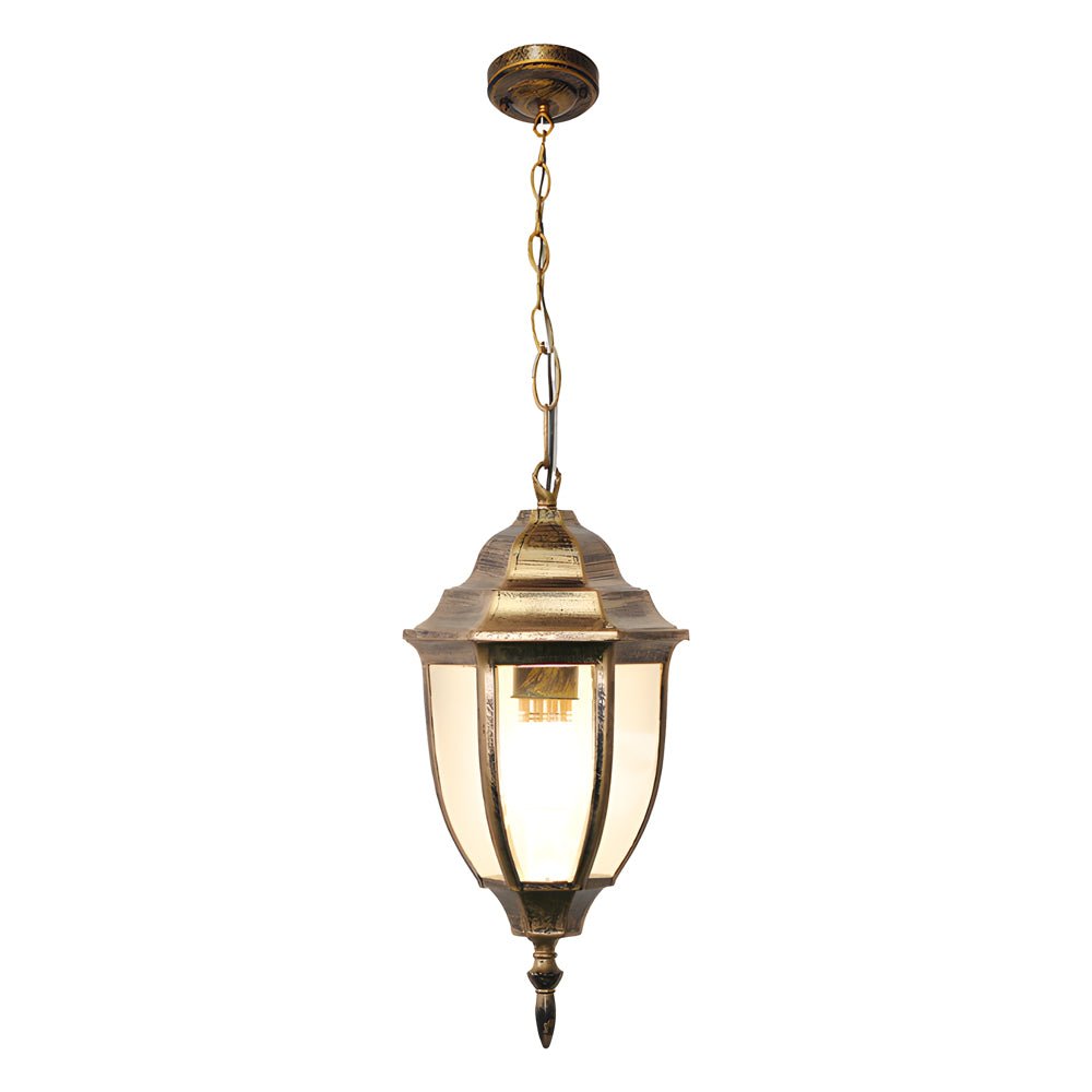 Saantha Antique European Outdoor Chandelier, Cast Aluminum & Glass