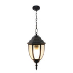 Saantha Antique European Outdoor Chandelier, Cast Aluminum & Glass